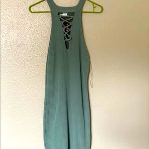 Halter green dress